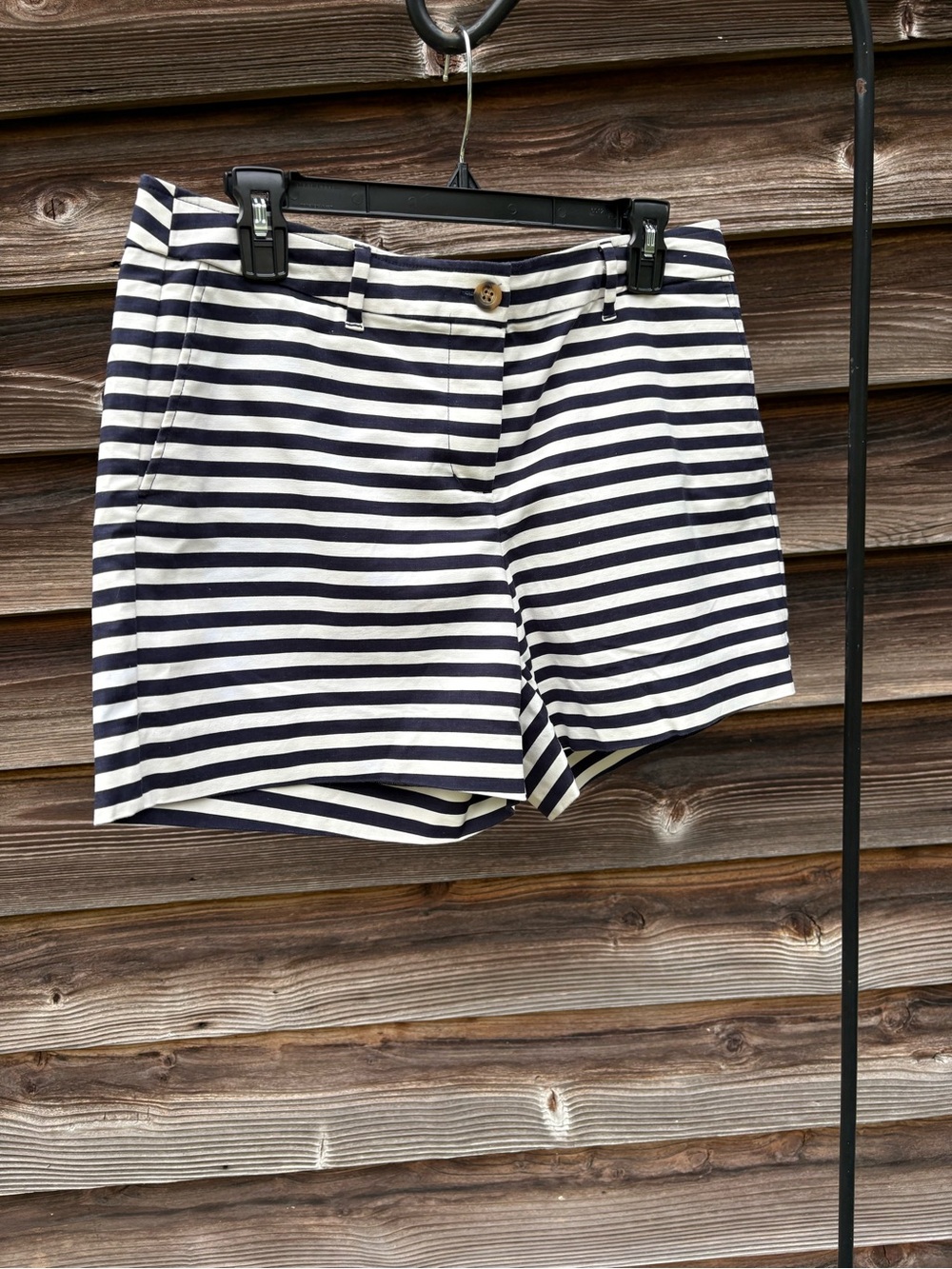 Boden Navy and White Striped Women's Shorts